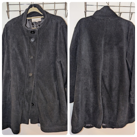 Fleece Swing Funnel Neck Coat size 18/20 - Picture 4 of 7